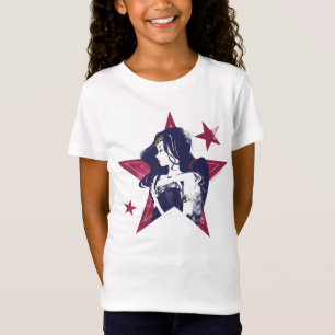 Justice League   Wonder Woman & Stars Pop Art T-shirt