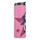 Justice League | Wonder Woman & Stars Pop Art Thermosbeker (Gedraaid links)