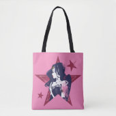 Justice League | Wonder Woman & Stars Pop Art Tote Bag (Voorkant)