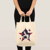 Justice League | Wonder Woman & Stars Pop Art Tote Bag (Voorkant (product))