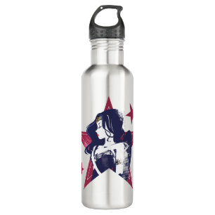 Justice League Wonder Woman & Stars Pop Art Waterfles