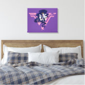 Justice League | Wonder Woman & Symbol Pop Art Canvas Afdruk (Insitu (Slaapkamer))