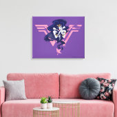 Justice League | Wonder Woman & Symbol Pop Art Canvas Afdruk (Insitu (Woonkamer))