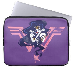 Justice League   Wonder Woman & Symbol Pop Art Laptop Sleeve