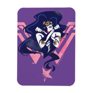 Justice League Wonder Woman & Symbol Pop Art Magneet