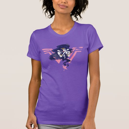 Justice League | Wonder Woman & Symbol Pop Art T-shirt (Voorkant)