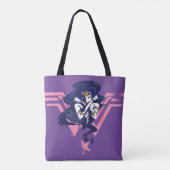 Justice League | Wonder Woman & Symbol Pop Art Tote Bag (Achterkant)