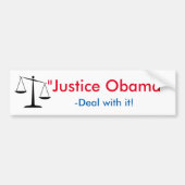 "Justice Obama" Bumpersticker (Voorkant)