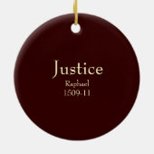 Justice Ornament (Achterkant)