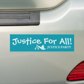Justice Party Bumpersticker (Op auto)