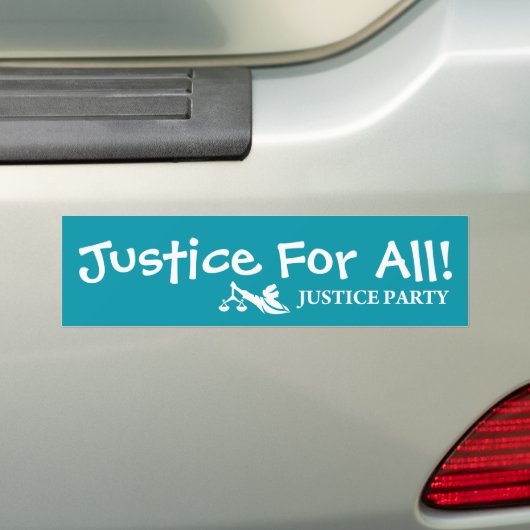 Justice Party Bumpersticker (Op auto)