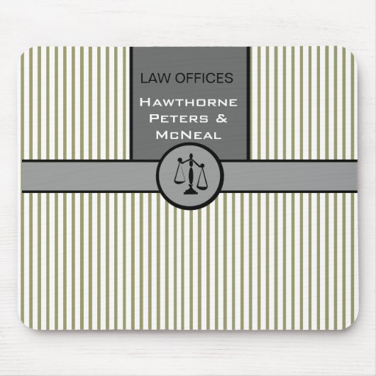 Justice Pinstripes Pattern Law Kantoor Attorney Muismat (Voorkant)