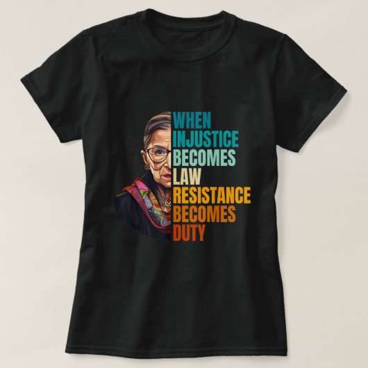 Justice Quote Bold Protest Art Shirt (Design voorkant)