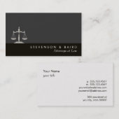 Justice Scale Attorney at Law Visitekaartje (Voorkant / Achterkant)