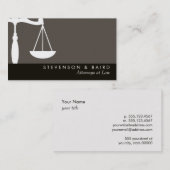 Justice Scale Attorney at Law Visitekaartje (Voorkant / Achterkant)