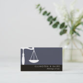 Justice Scale Attorney at Law Visitekaartje (Staand voorkant)