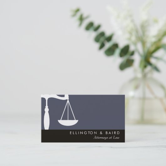 Justice Scale Attorney at Law Visitekaartje (Staand voorkant)