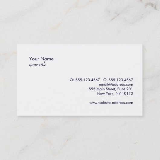 Justice Scale Attorney at Law Visitekaartje (Achterkant)