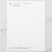 Justice Scale Attorney Letterhead Persoonlijk Briefhoofd (Voorkant)