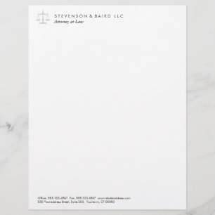 Justice Scale Attorney Letterhead Persoonlijk Briefhoofd