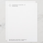 Justice Scale Attorney Letterhead Persoonlijk Briefhoofd (Voorkant / Achterkant)