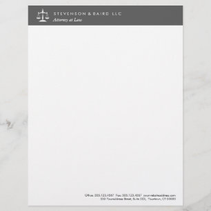 Justice Scale Attorney Letterhead Persoonlijk Briefhoofd