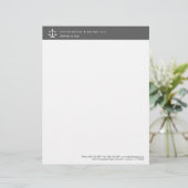 Justice Scale Attorney Letterhead Persoonlijk Briefhoofd (Staand voorkant)