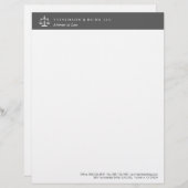 Justice Scale Attorney Letterhead Persoonlijk Briefhoofd (Voorkant / Achterkant)