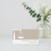Justice Scale Attorney Visitekaartje (Staand voorkant)