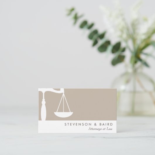 Justice Scale Attorney Visitekaartje (Staand voorkant)