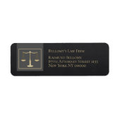 Justice Scale Return Address Labels (Voorkant)