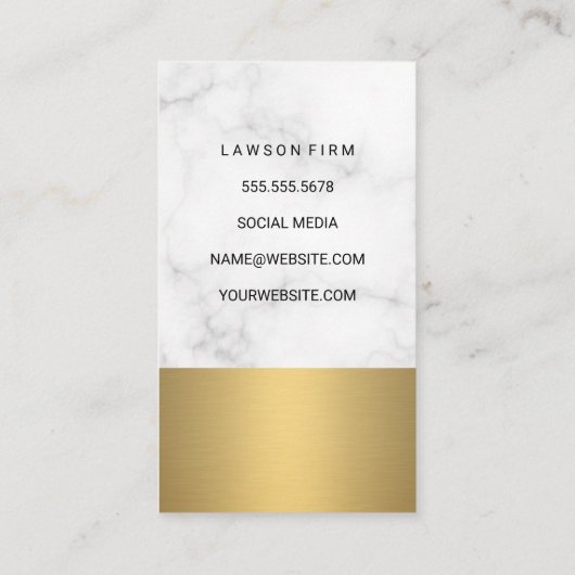 Justice Scales | advocaat | wetboek Afsprakenkaartje (Achterkant)