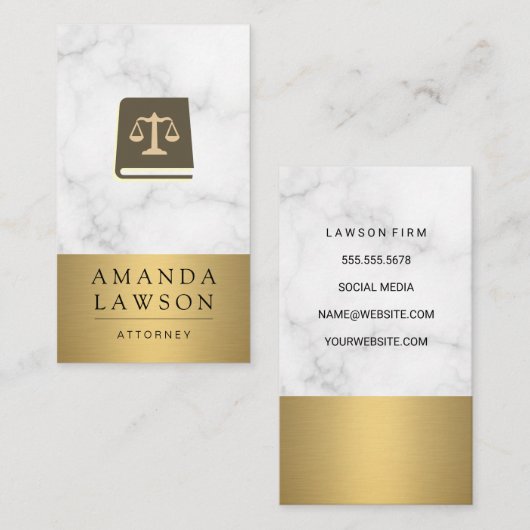 Justice Scales | advocaat | wetboek Afsprakenkaartje (Voorkant / Achterkant)