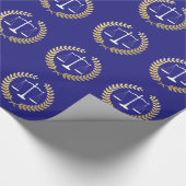 Justice Scales Faux Gold Foil Wreate Cadeaupapier (Hoek)