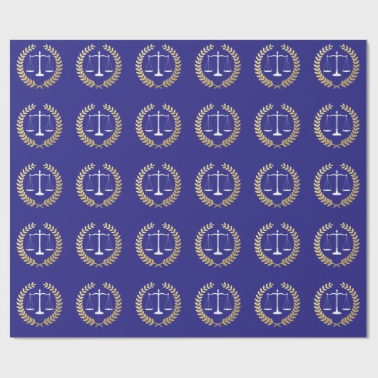 Justice Scales Faux Gold Foil Wreate Cadeaupapier (Vlak)