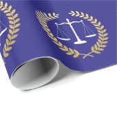 Justice Scales Faux Gold Foil Wreate Cadeaupapier (Rol Hoek)