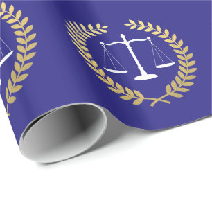 Justice Scales Faux Gold Foil Wreate Cadeaupapier