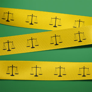 Justice Scales Gold Grosgrain Lint
