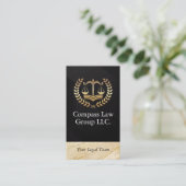 Justice Scales Gold Metallic Logo | wettelijk Afsprakenkaartje (Staand voorkant)