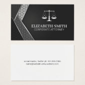 Justice Scales-Logo | strafrecht Visitekaartje (Voorkant /achterkant)