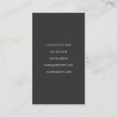 Justice Scales-Logo | wet Afsprakenkaartje (Achterkant)