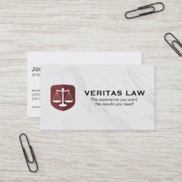 Justice Scales | Marmeren achtergrond | wettelijk Visitekaartje