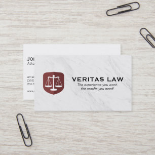 Justice Scales   Marmeren achtergrond   wettelijk Visitekaartje