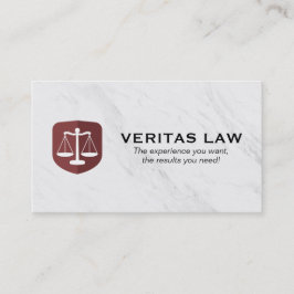 Justice Scales | Marmeren achtergrond | wettelijk Visitekaartje