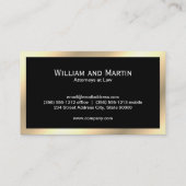 Justice Scales Monogram Marble Gold Border Visitekaartje (Achterkant)