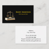 Justice Scales on Books -- Attorney Visitekaartje (Voorkant / Achterkant)