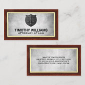 Justice Scales | Wet gegraveerde plaque Logo Visitekaartje (Voorkant / Achterkant)