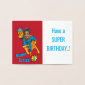 Justice Superheld Photo Template Birthday 2 Uitnod Folie Kaarten (Binnen)