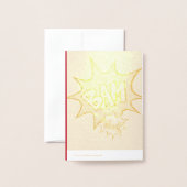 Justice Superheld Photo Template Birthday 2 Uitnod Folie Kaarten (Met envelop)