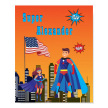 Justice Superheld USA CUSTOM Colorful Flying